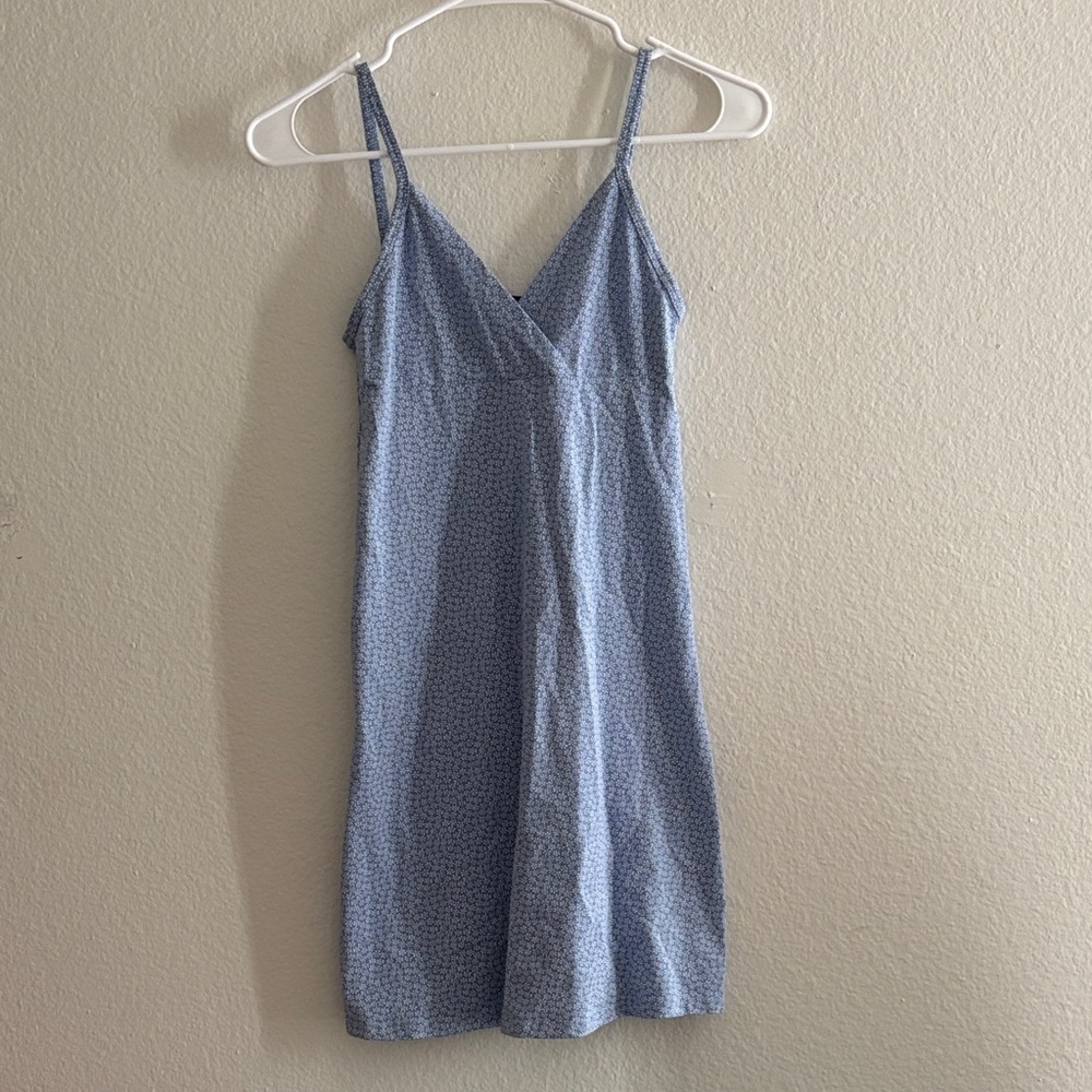 Brandy Melville Blue Floral Mini Dress